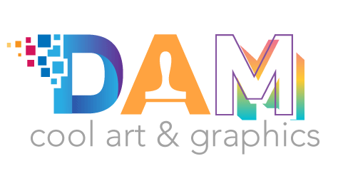 dam cool art & graphics logo